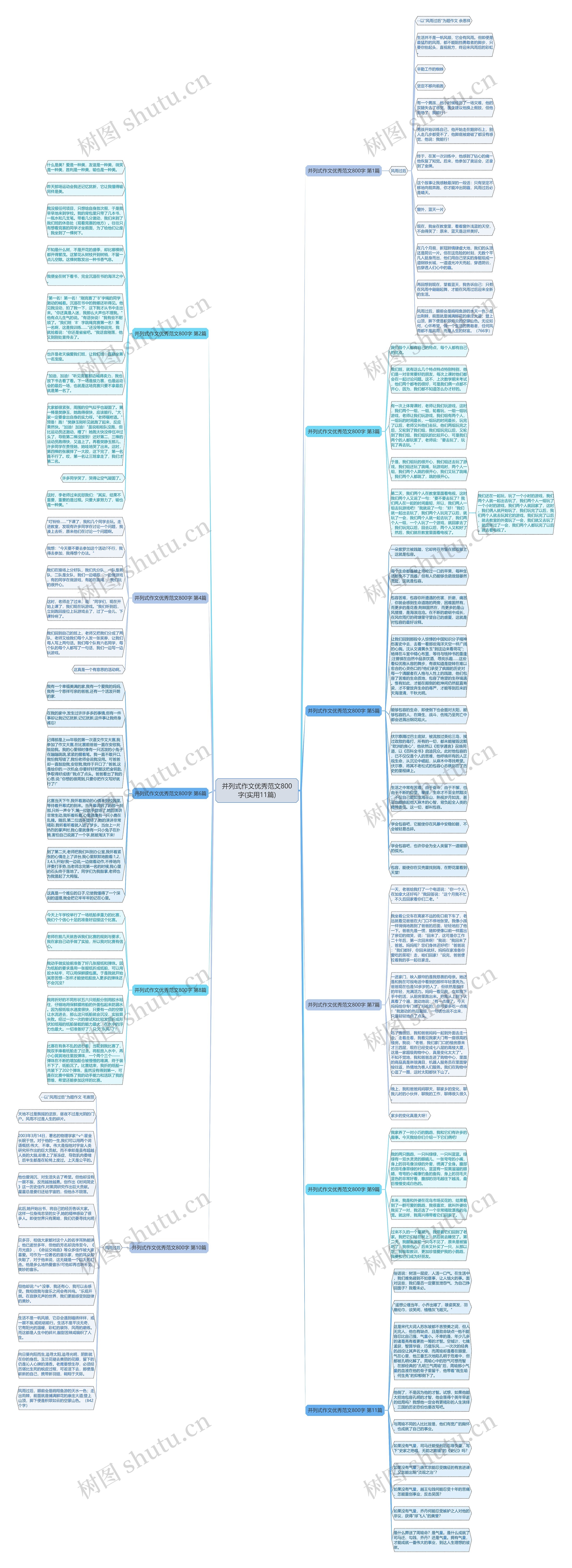 并列式作文优秀范文800字(实用11篇)思维导图高清图 并列式作文优秀范文800字(实用11篇)思维导图