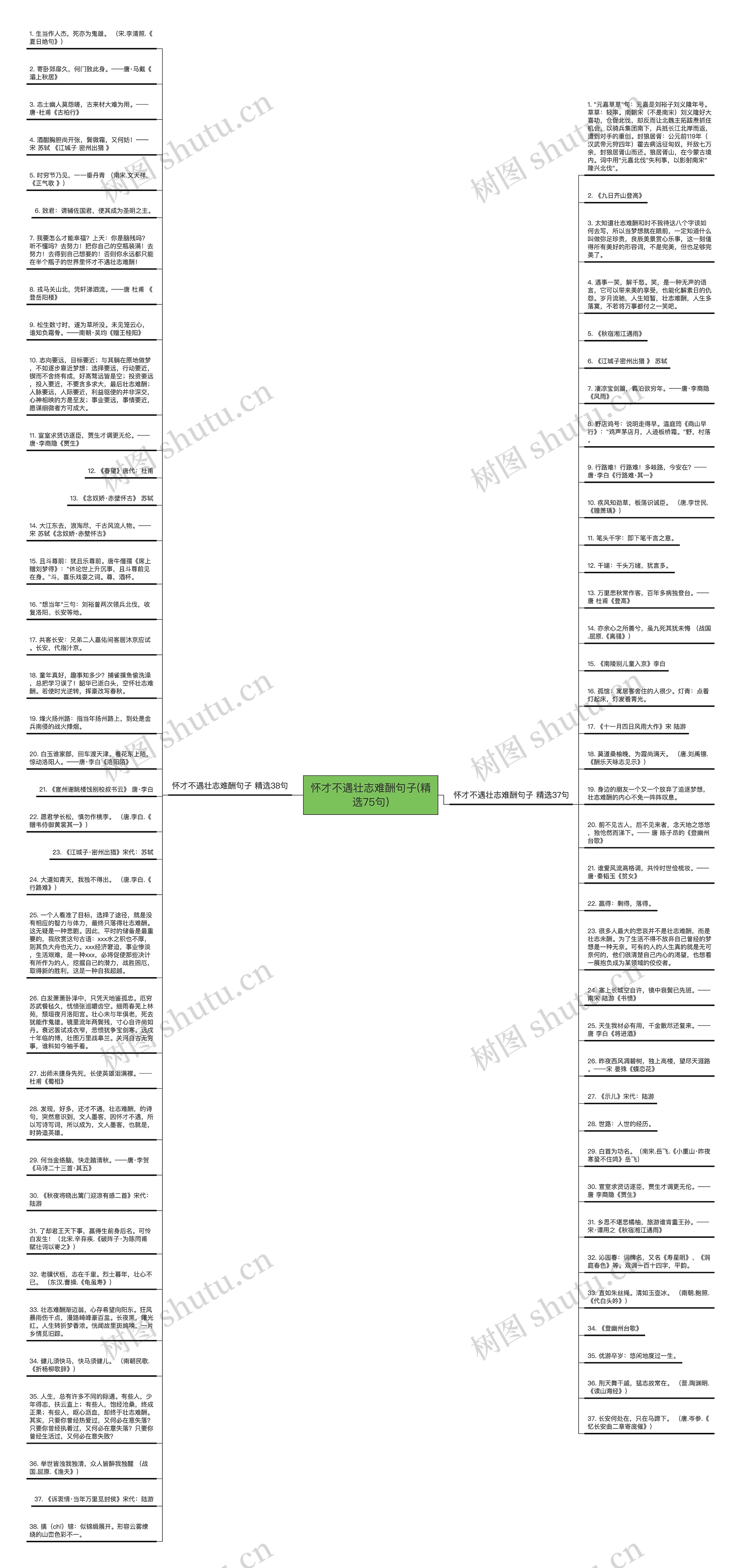 怀才不遇壮志难酬句子(精选75句)思维导图