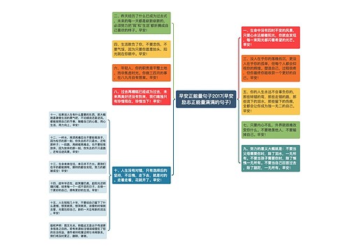 早安正能量句子2017(早安励志正能量满满的句子)