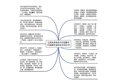 让朋友来吃饺子的温馨句子(幽默冬至吃饺子的句子)