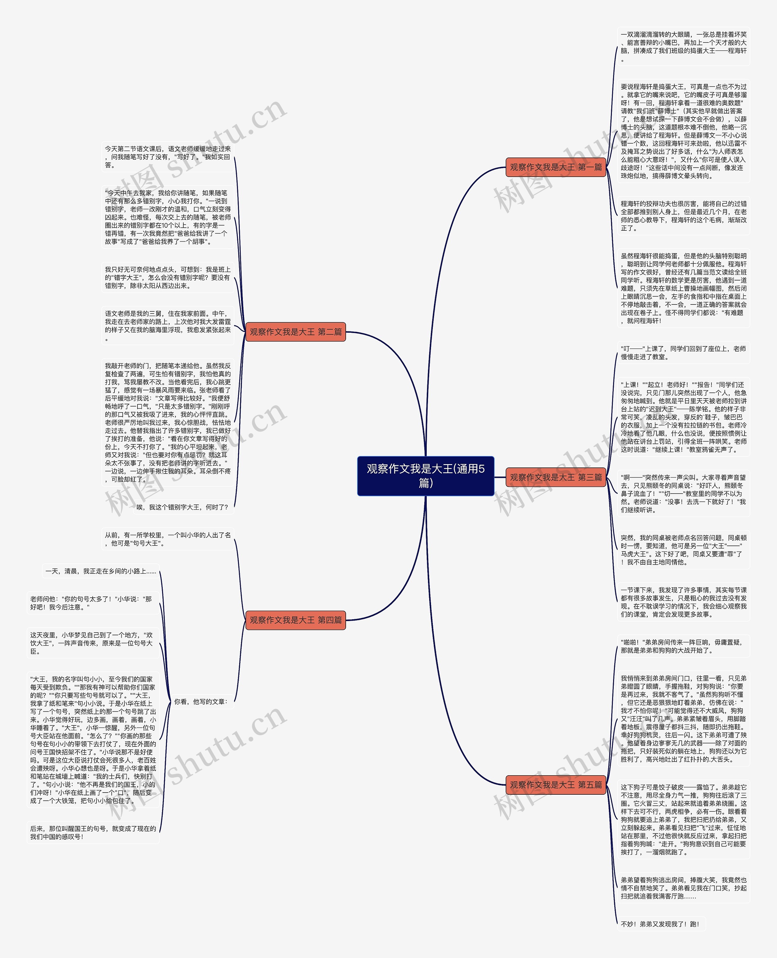观察作文我是大王(通用5篇)思维导图