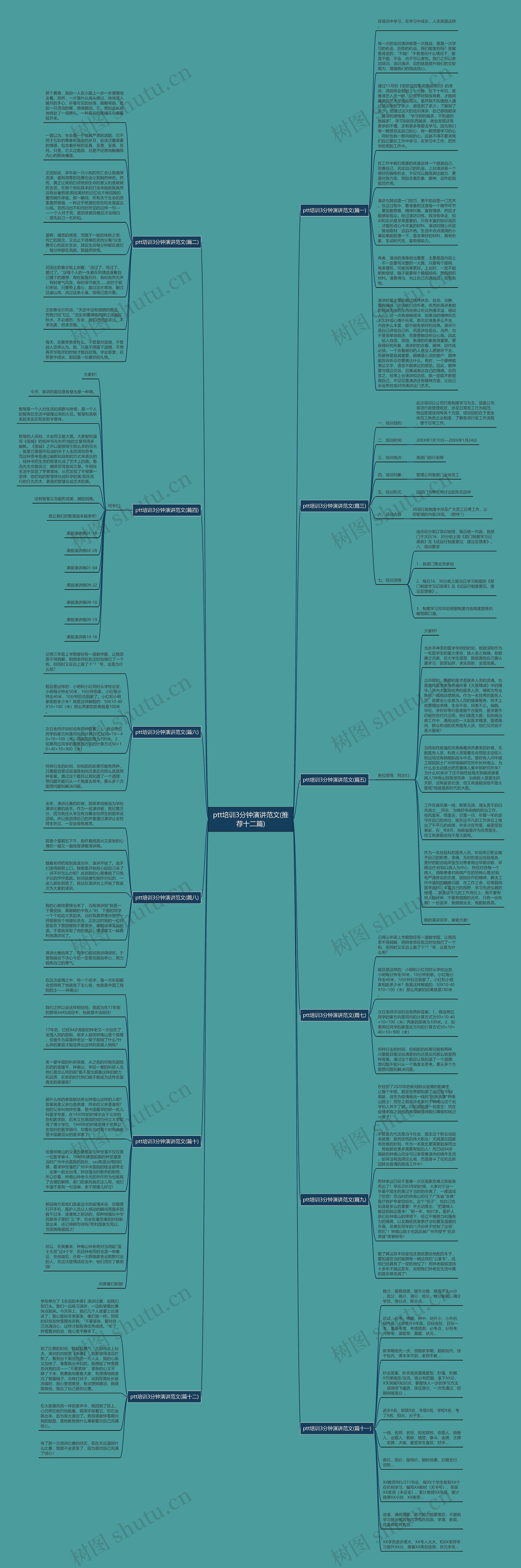 ptt培训3分钟演讲范文(推荐十二篇)思维导图