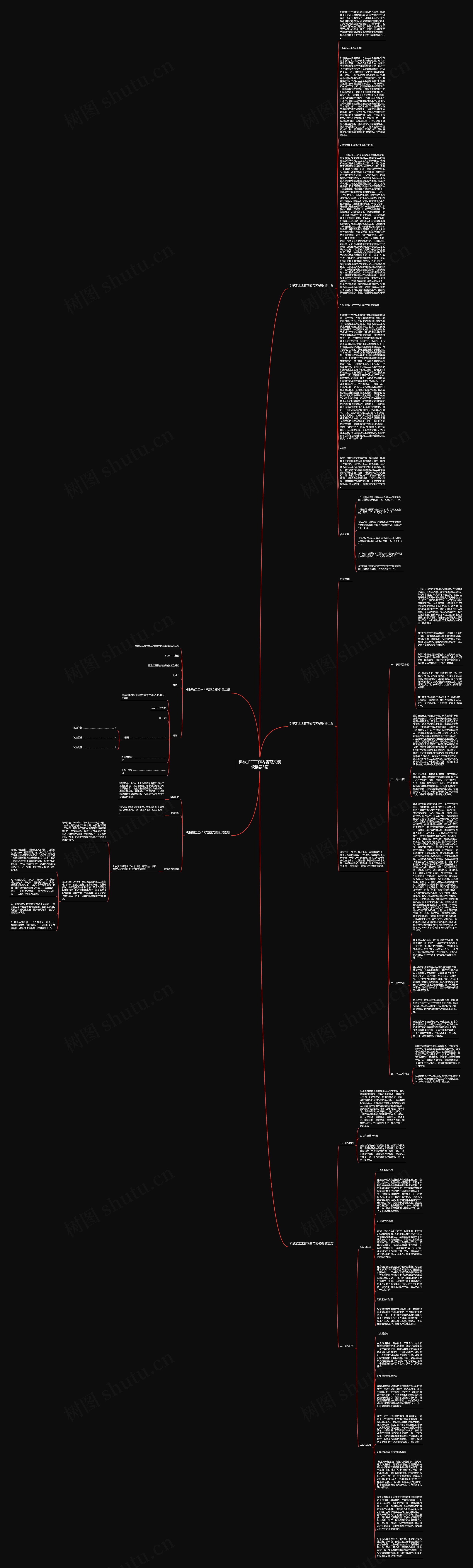 机械加工工作内容范文推荐5篇思维导图