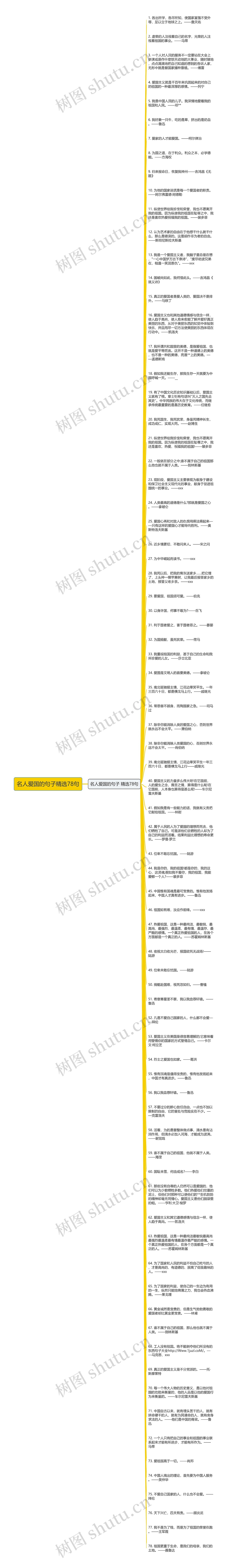 名人爱国的句子精选78句思维导图