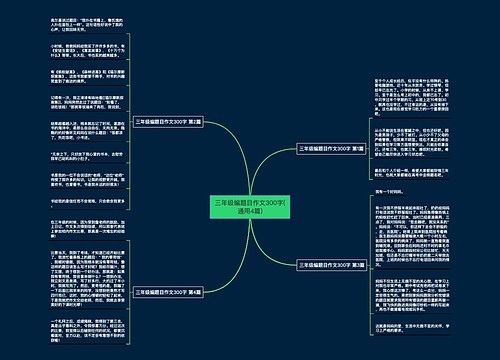 三年级编题目作文300字(通用4篇)