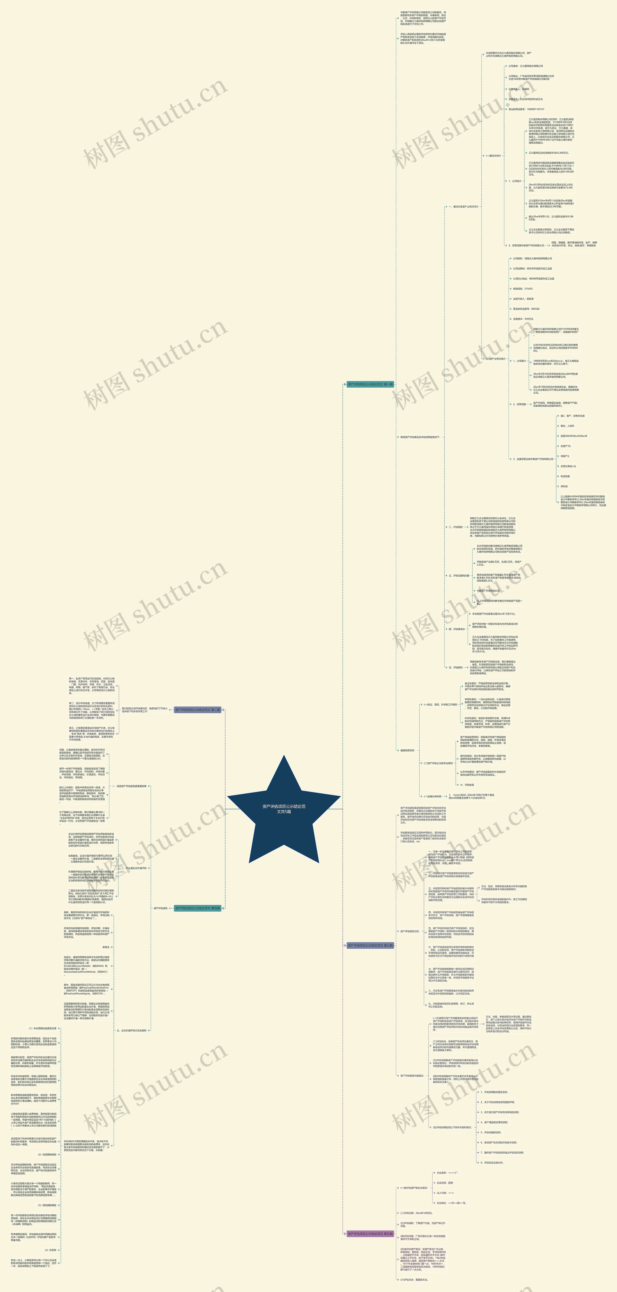 资产评估项目公示结论范文共5篇思维导图