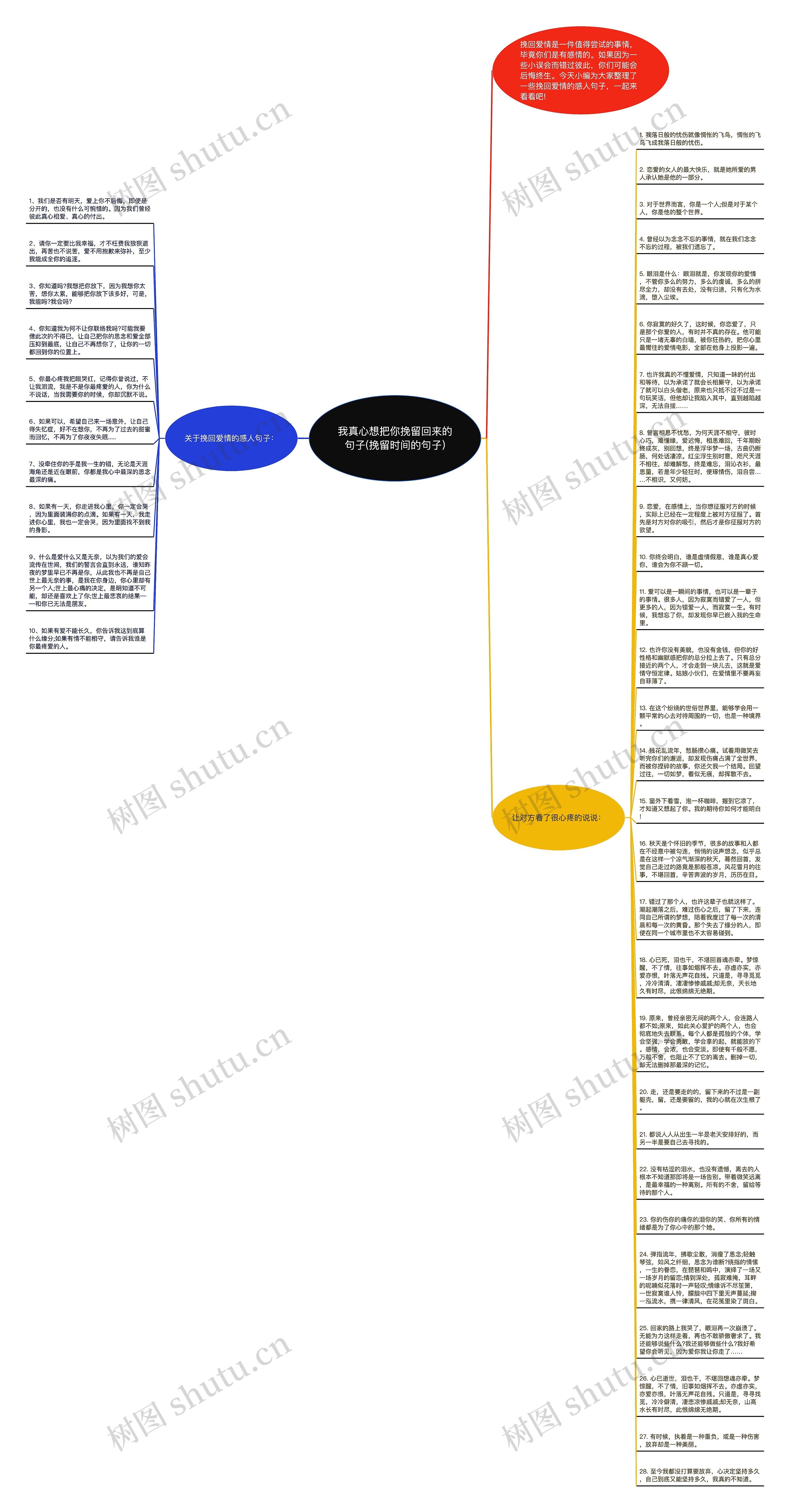 我真心想把你挽留回来的句子(挽留时间的句子)思维导图