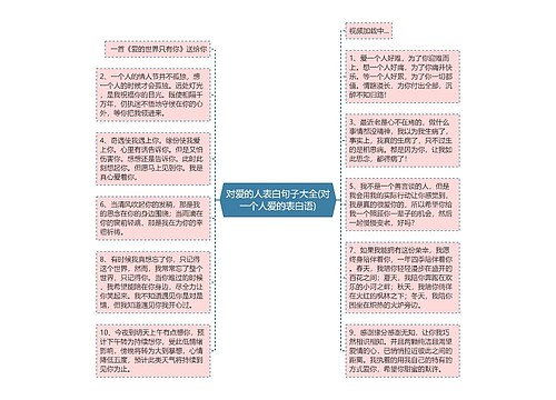 对爱的人表白句子大全(对一个人爱的表白语)