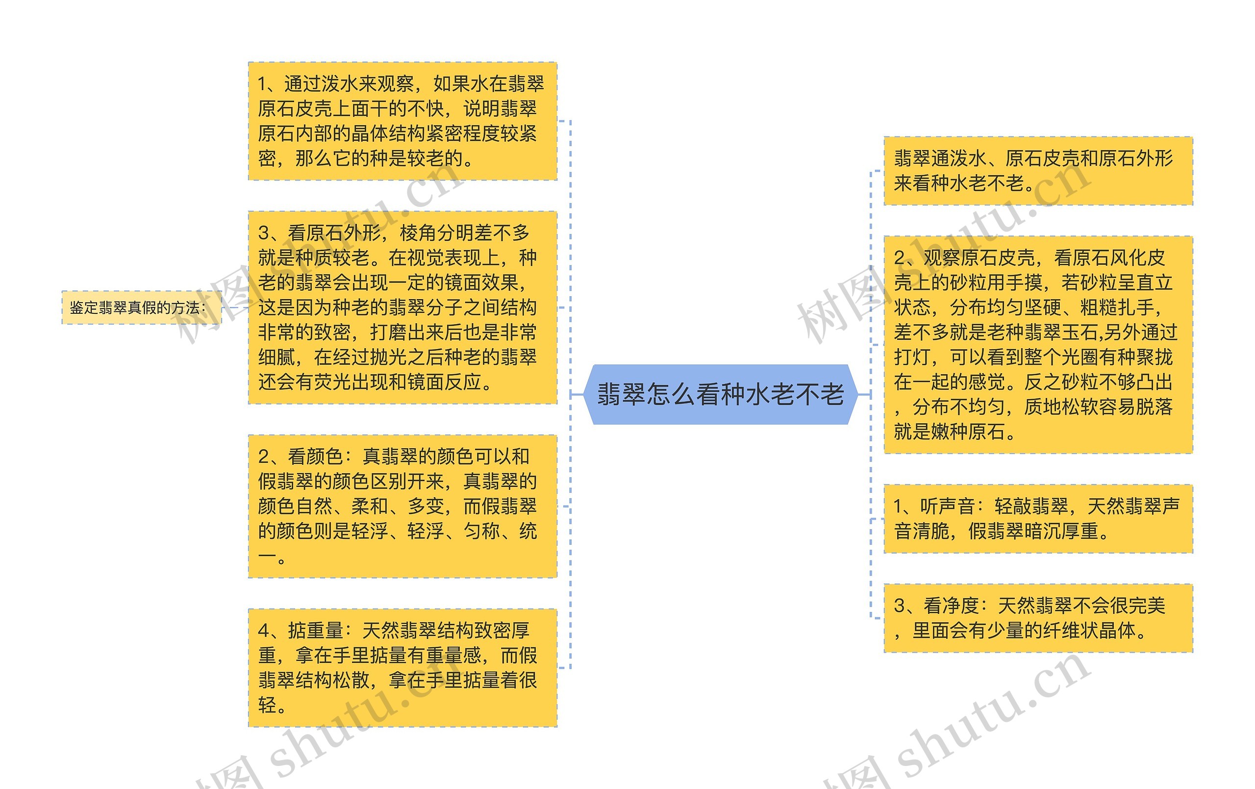 翡翠怎么看种水老不老思维导图