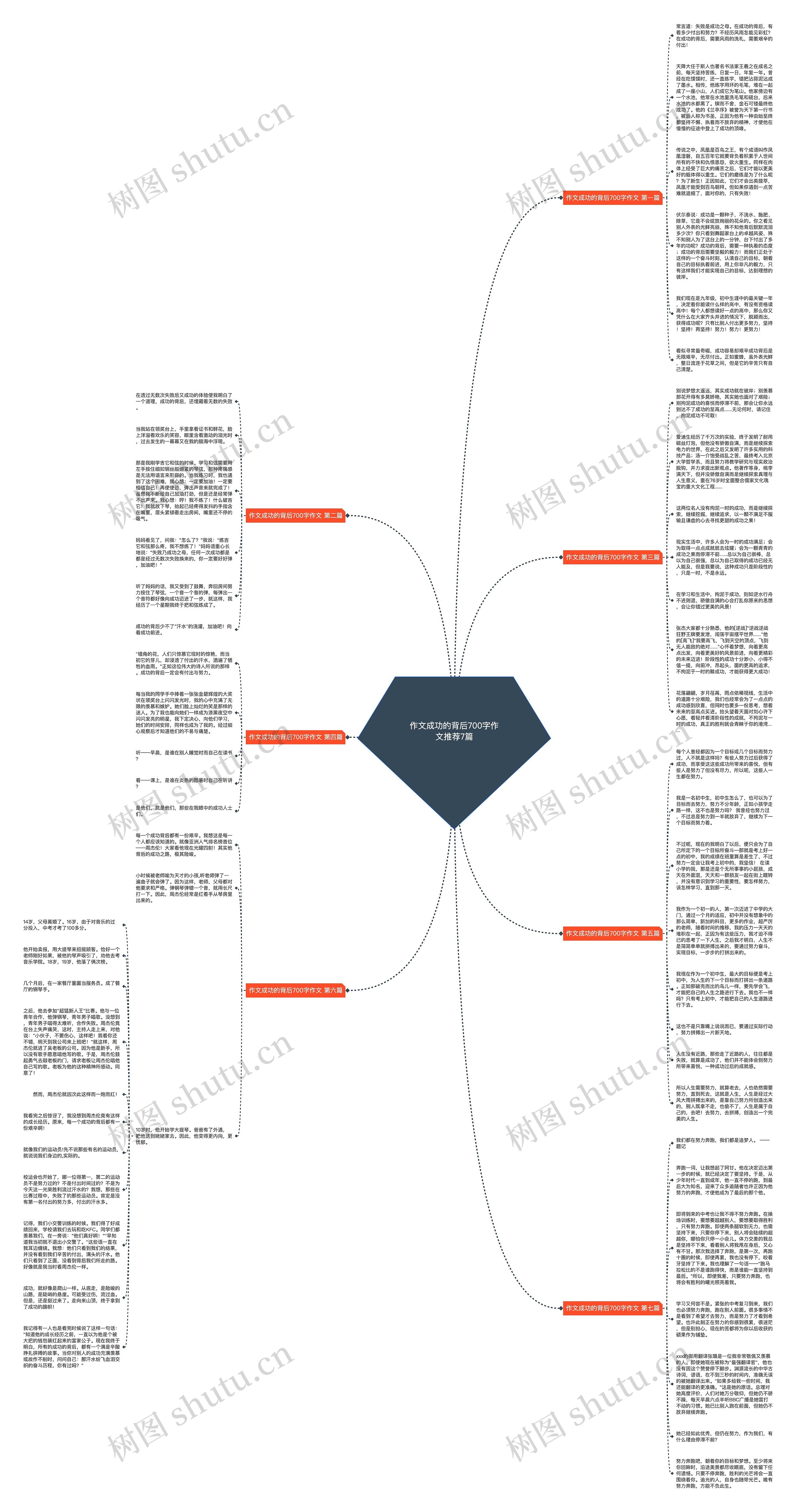 作文成功的背后700字作文推荐7篇思维导图