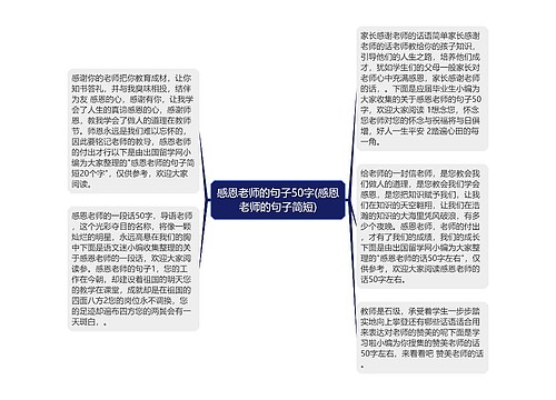 感恩老师的句子50字(感恩老师的句子简短)