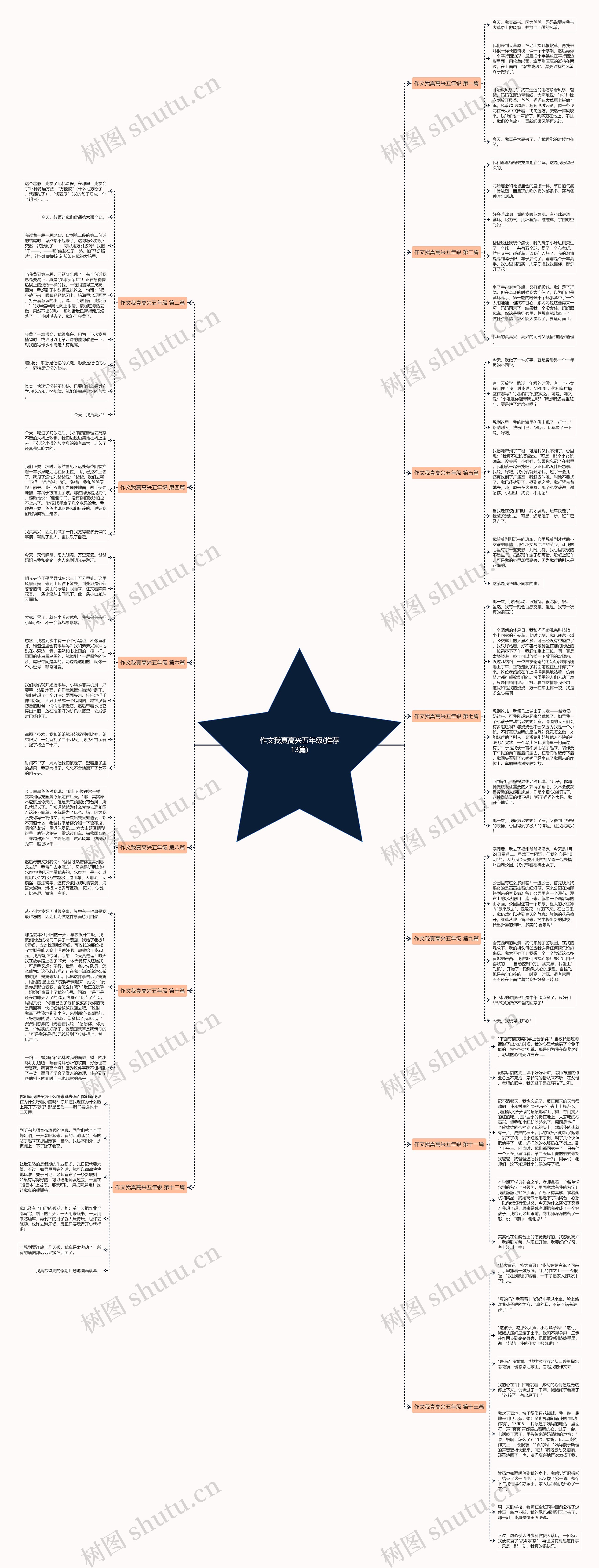 作文我真高兴五年级(推荐13篇)思维导图