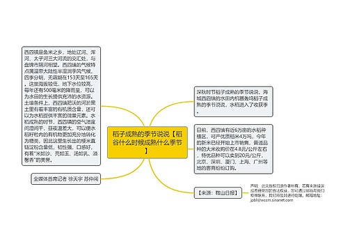 稻子成熟的季节说说【稻谷什么时候成熟什么季节】