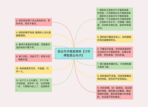 表白句子唯美简单【12字押韵表白句子】
