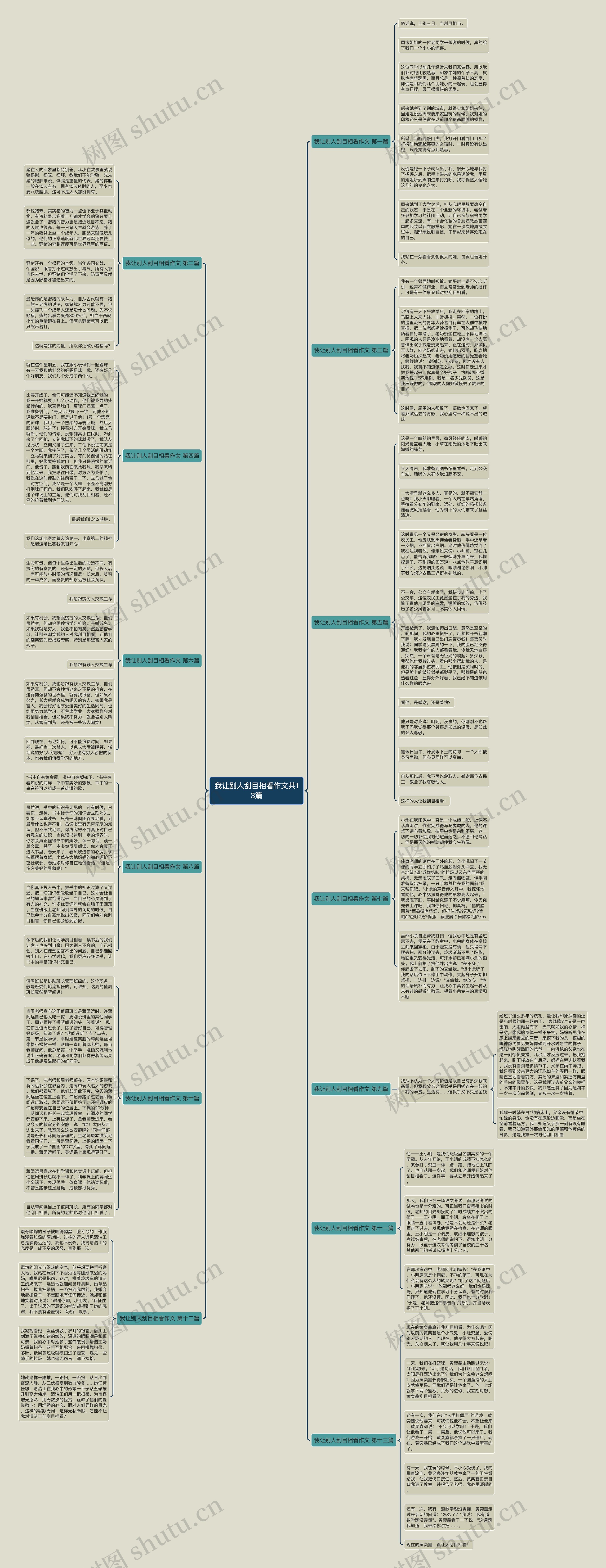 我让别人刮目相看作文共13篇思维导图