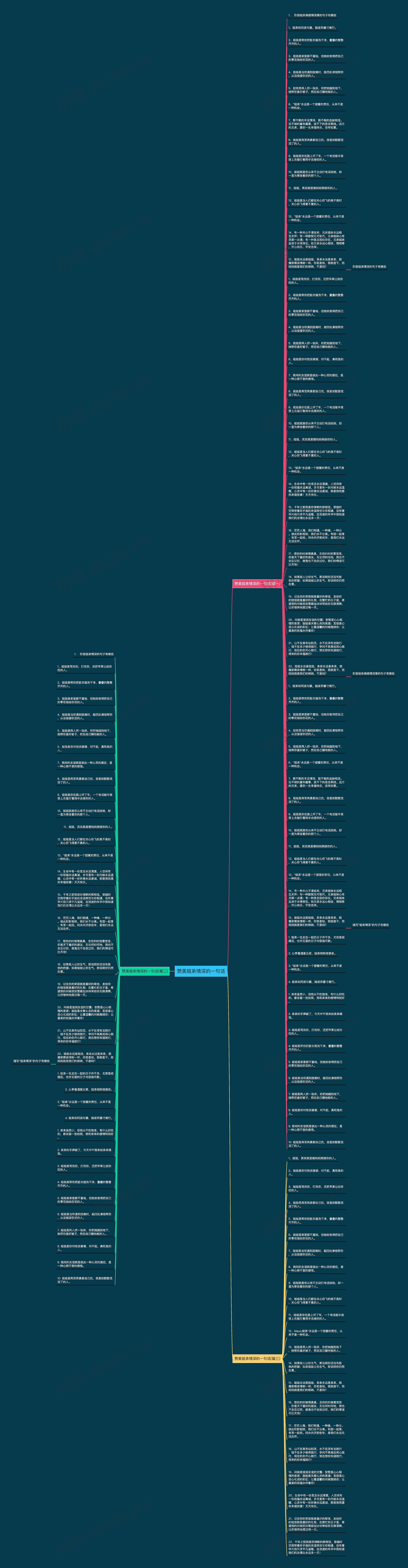 赞美姐弟情深的一句话思维导图
