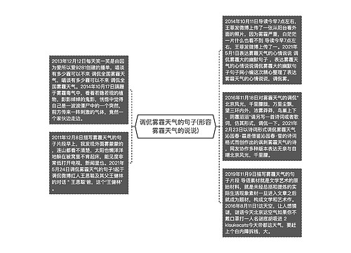 调侃雾霾天气的句子(形容雾霾天气的说说)