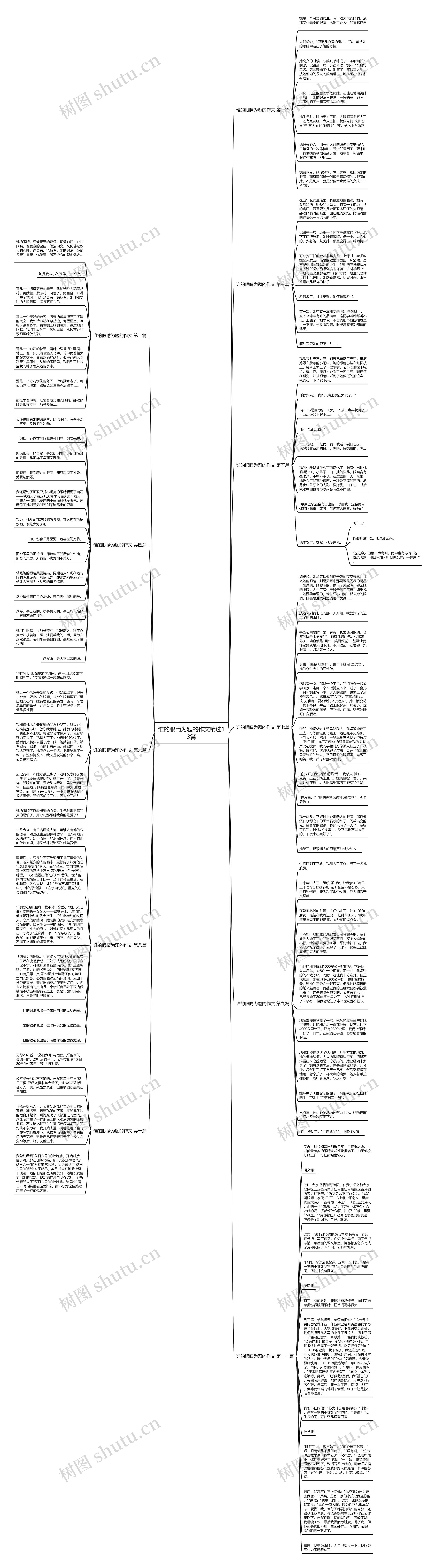 谁的眼睛为题的作文精选13篇思维导图