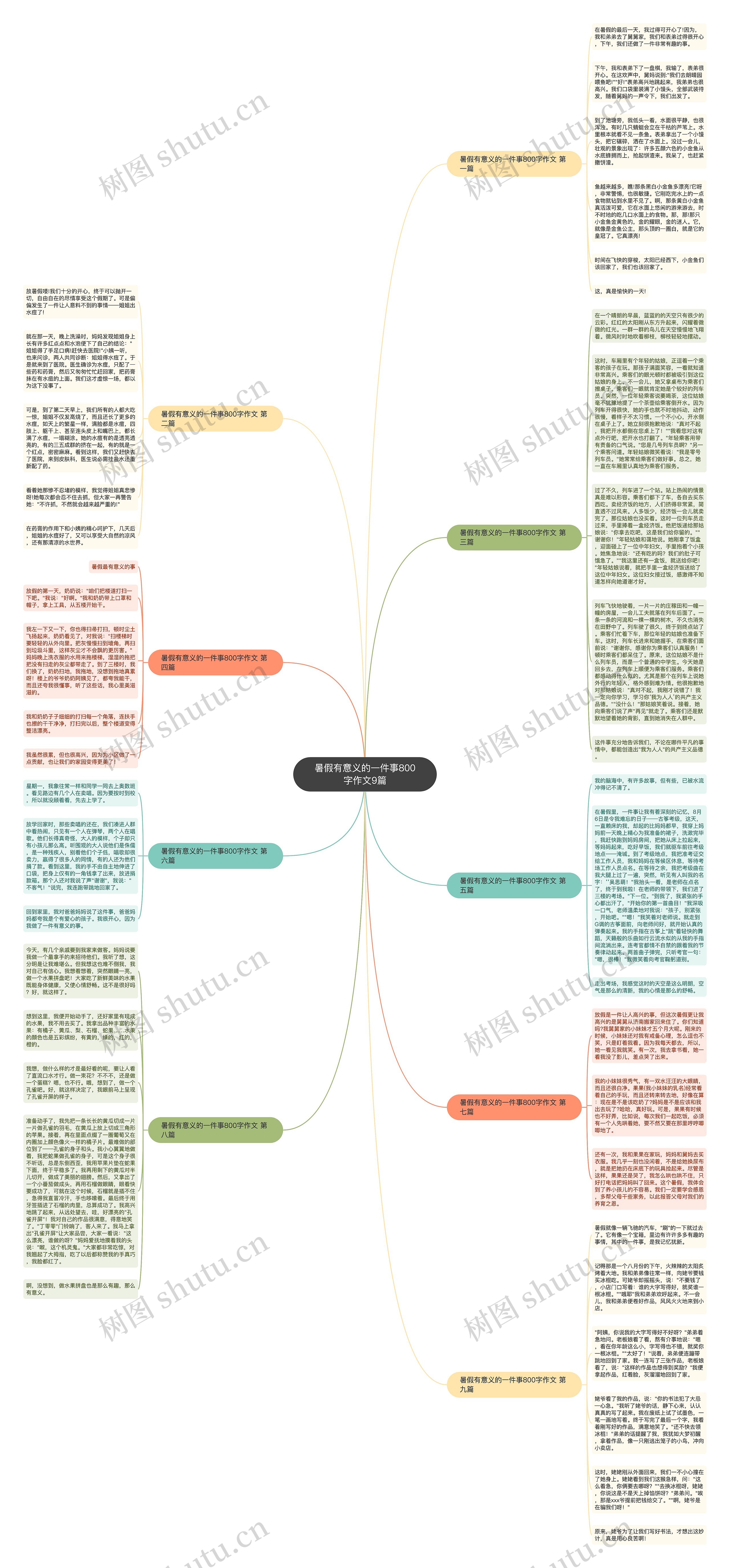 暑假有意义的一件事800字作文9篇思维导图