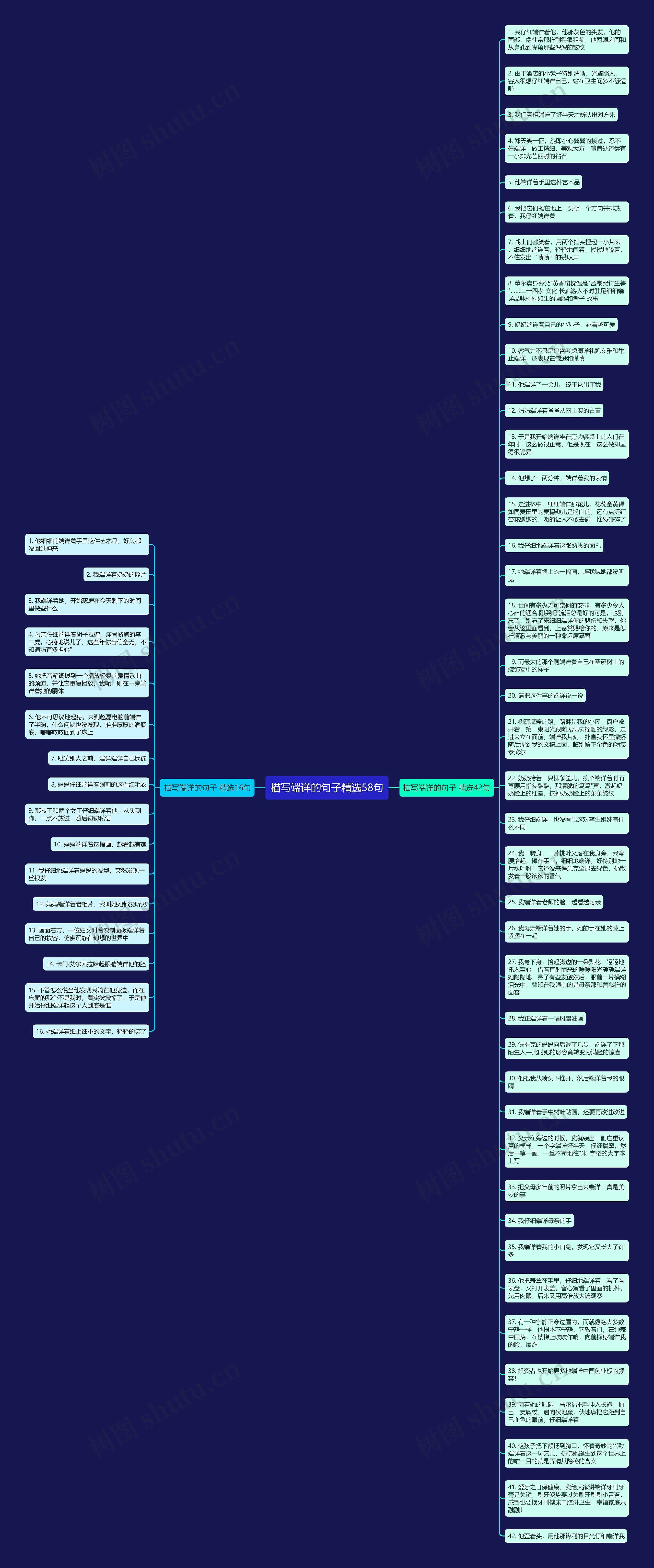 描写端详的句子精选58句思维导图