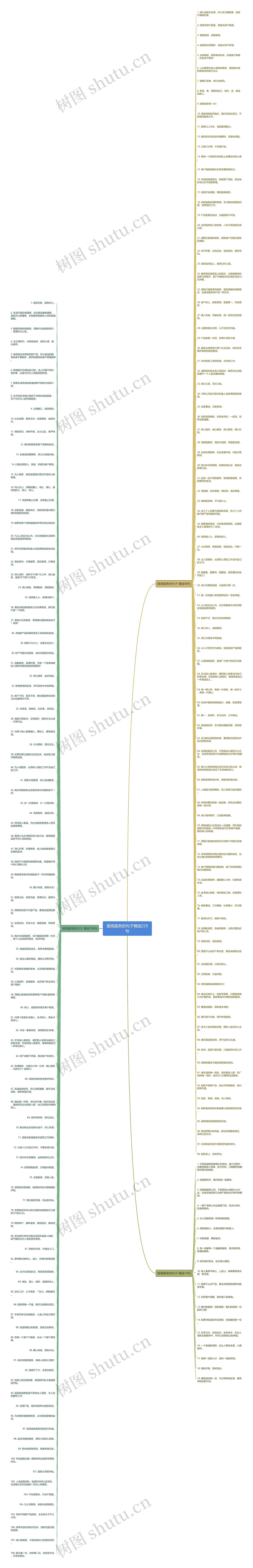 提高服务的句子精选225句思维导图