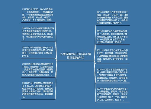 心情沉重的句子(形容心情很压抑的诗句)