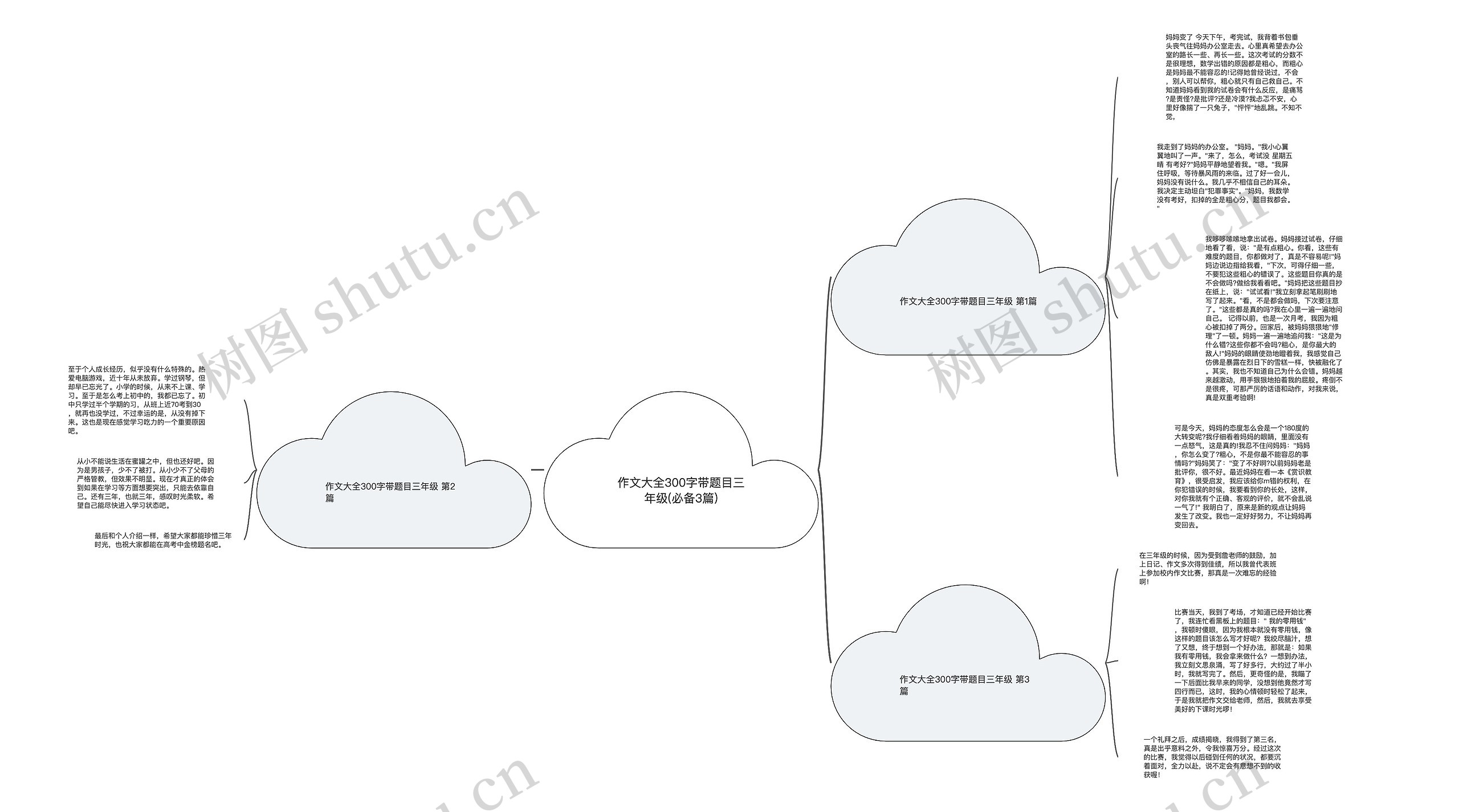 作文大全300字带题目三年级(必备3篇)思维导图