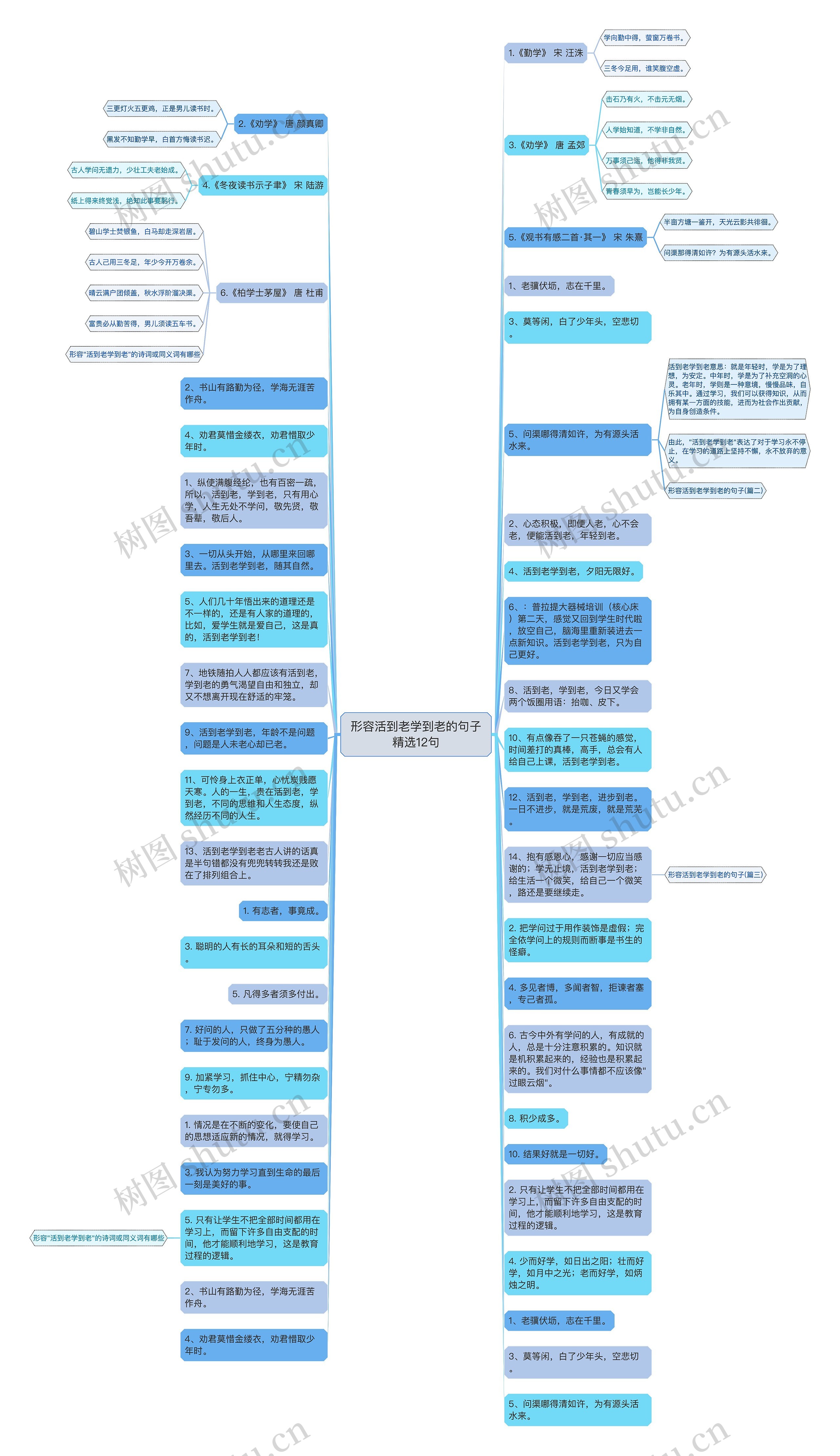 形容活到老学到老的句子精选12句思维导图