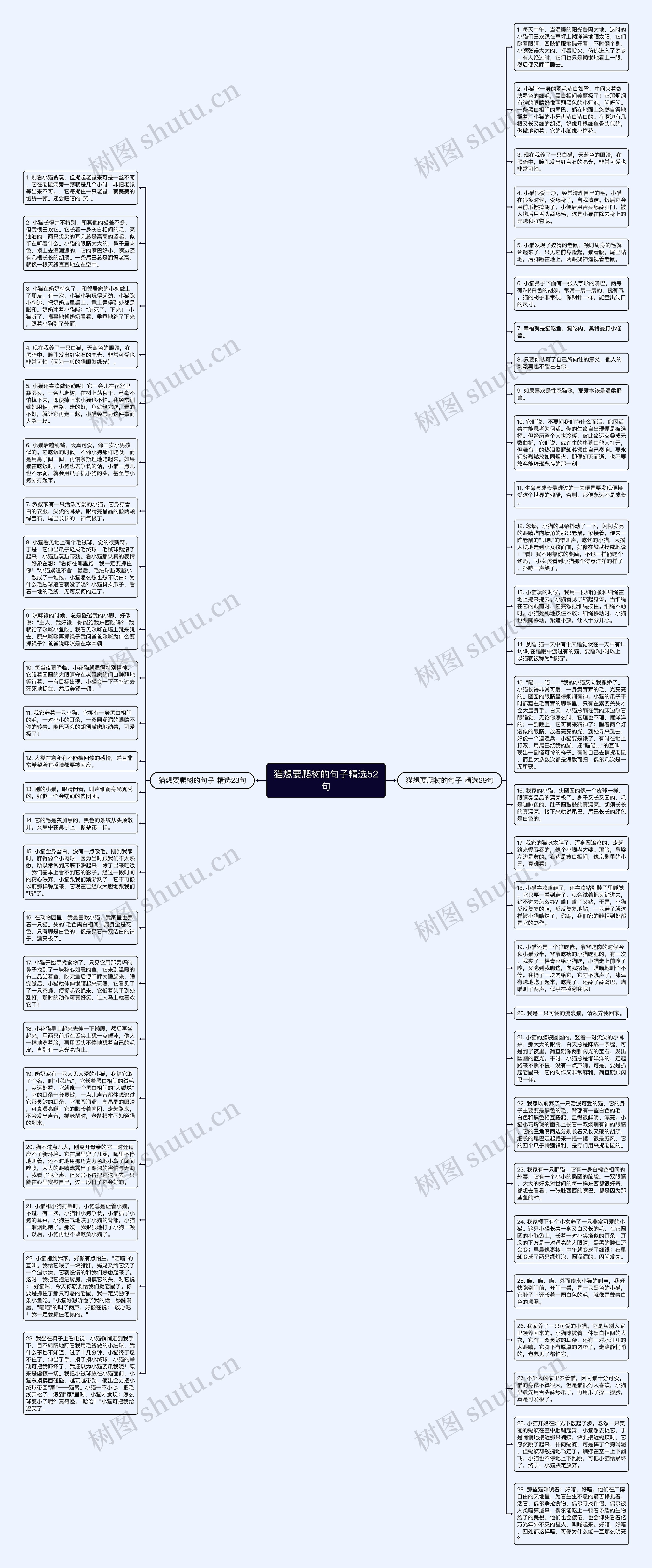 猫想要爬树的句子精选52句思维导图