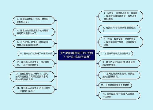 天气热到爆的句子(冬天到了,天气补充句子完整)