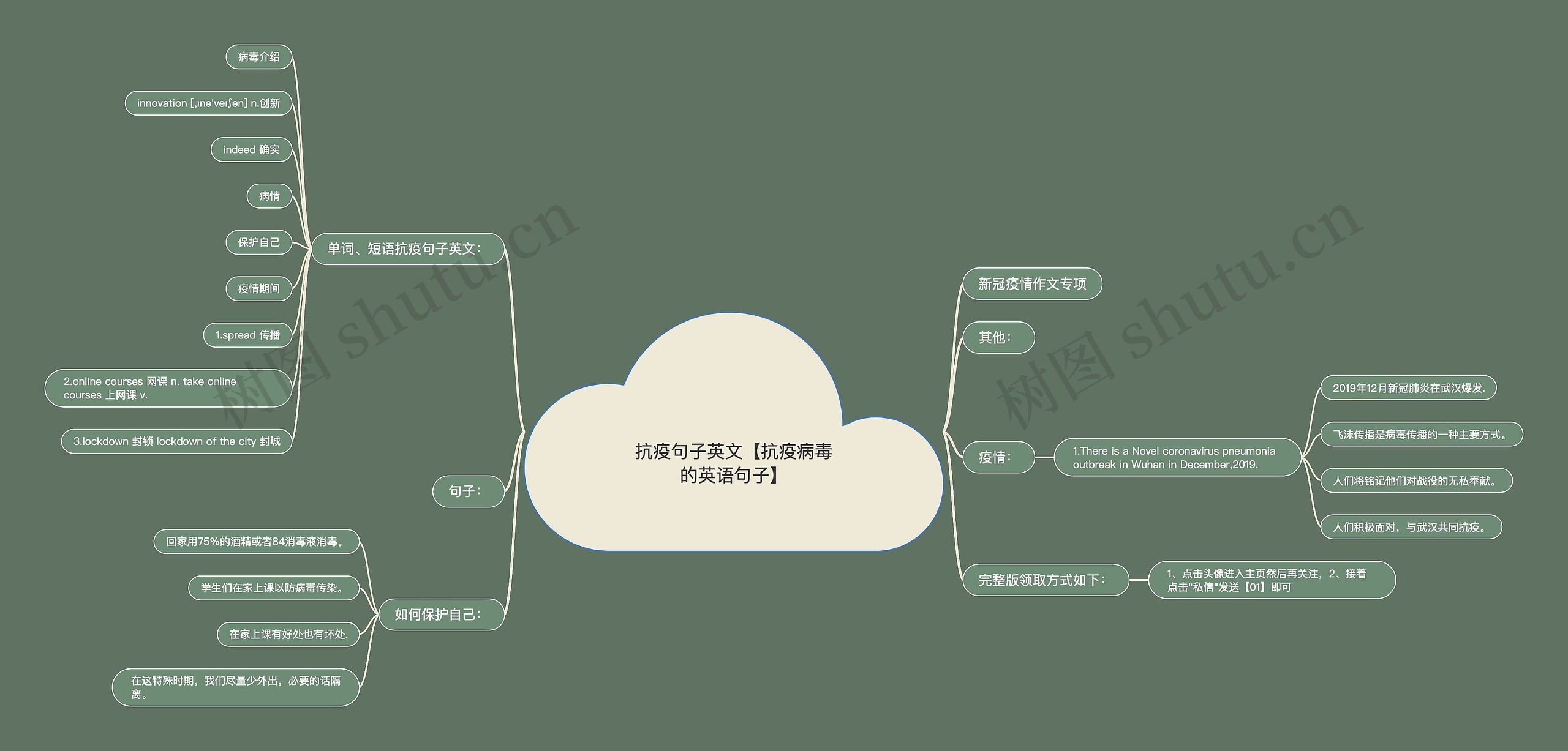 抗疫句子英文【抗疫病毒的英语句子】思维导图