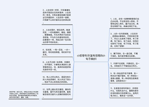 小哲理句子(富有哲理的小句子摘抄)