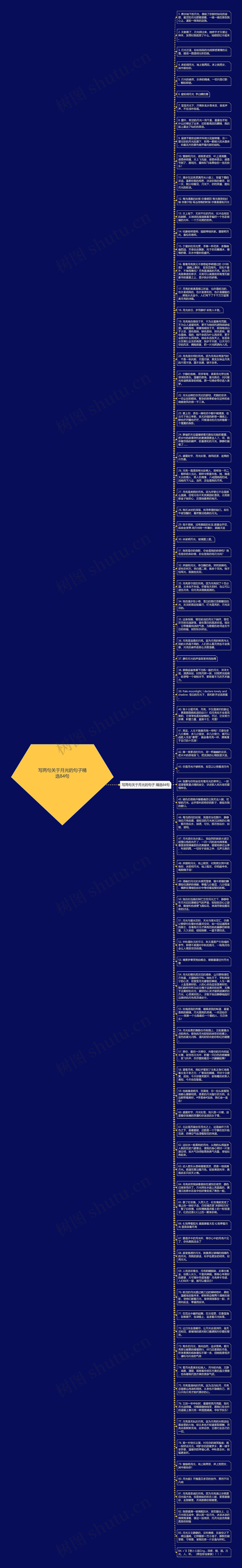 写两句关于月光的句子精选84句思维导图