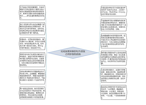 比喻友情深厚的句子(朋友之间珍惜的话语)