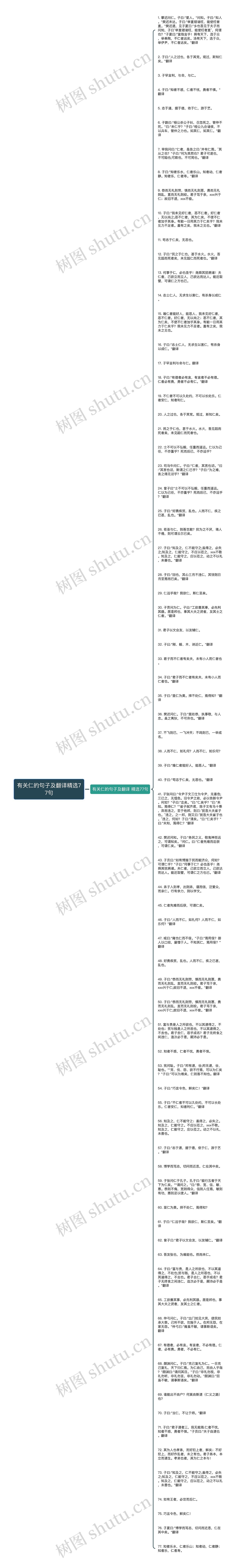 有关仁的句子及翻译精选77句思维导图