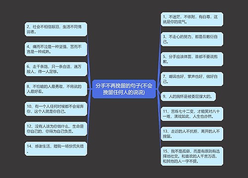 分手不再挽留的句子(不会挽留任何人的说说)