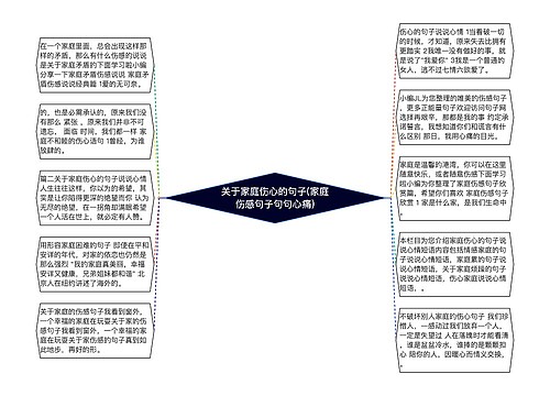 关于家庭伤心的句子(家庭伤感句子句句心痛)