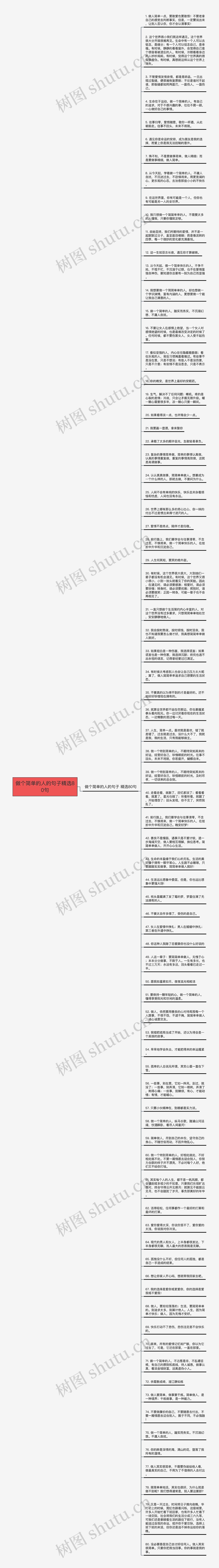 做个简单的人的句子精选80句思维导图