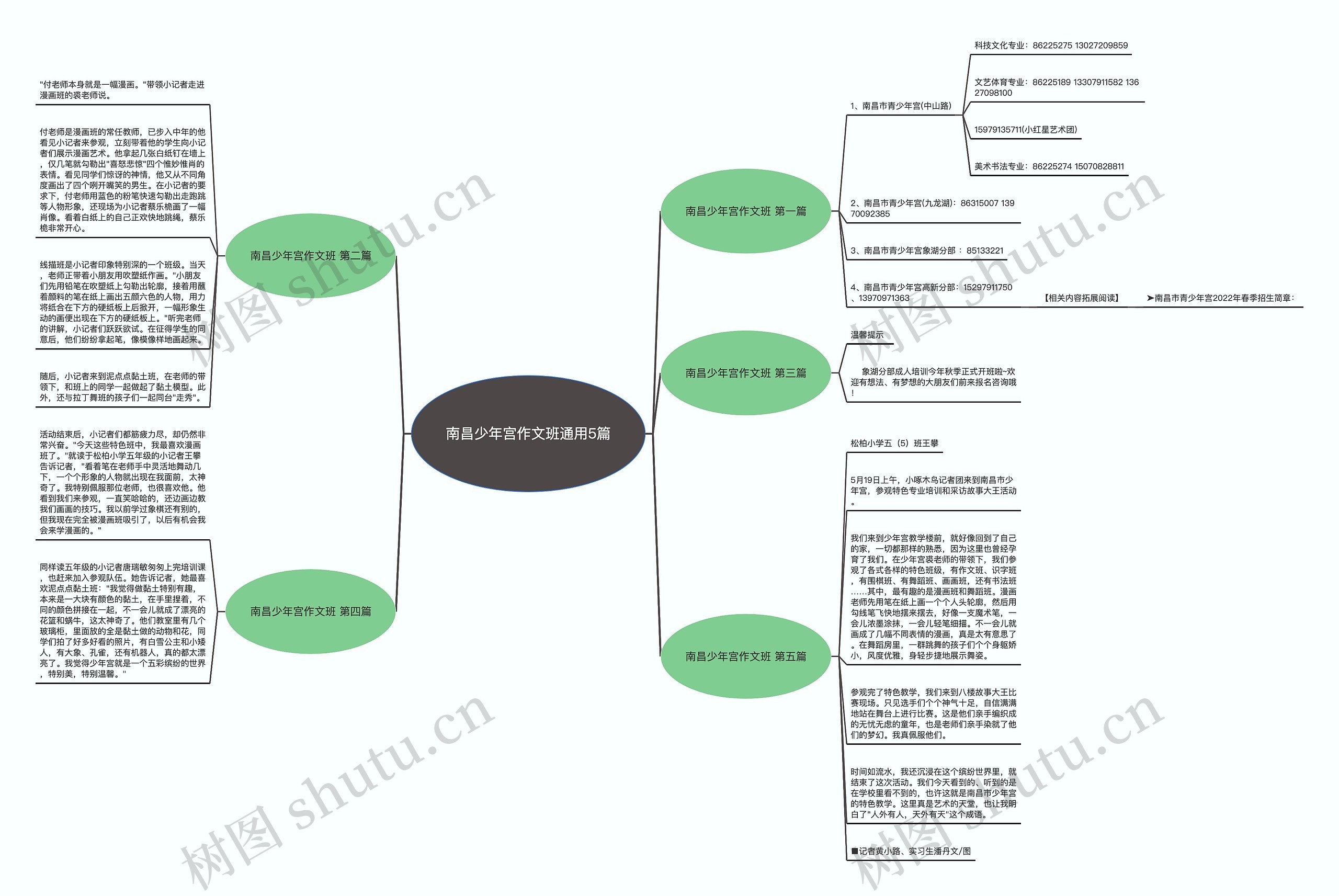 南昌少年宫作文班通用5篇思维导图