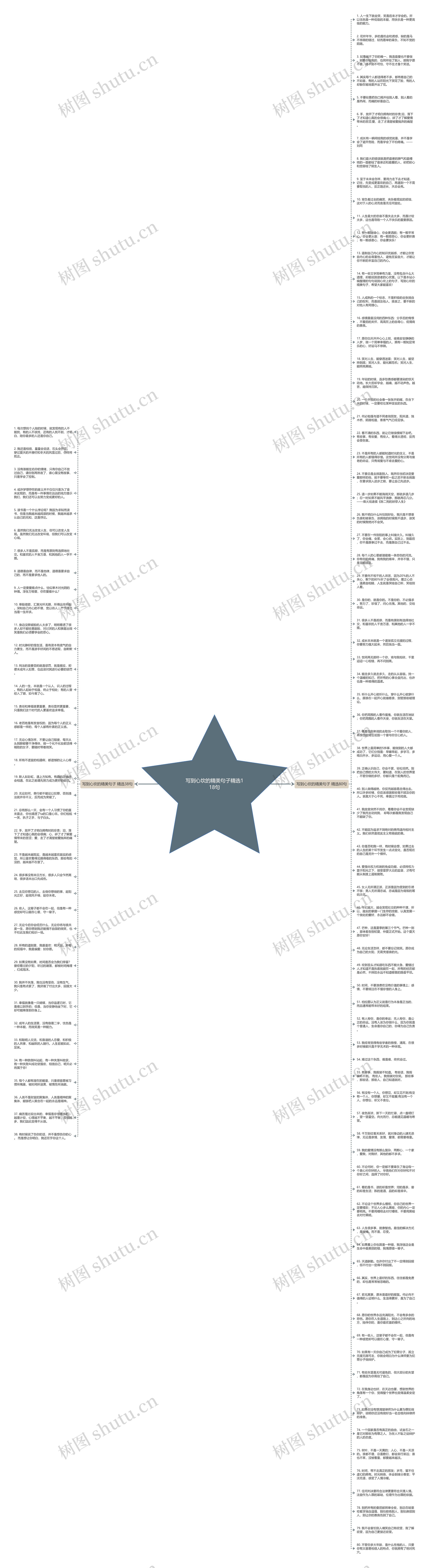 写到心坎的精美句子精选118句思维导图