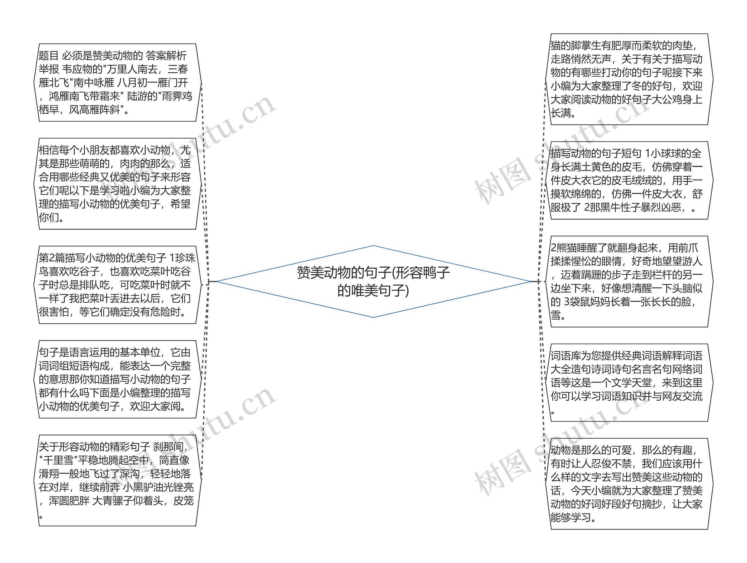 赞美动物的句子(形容鸭子的唯美句子)思维导图