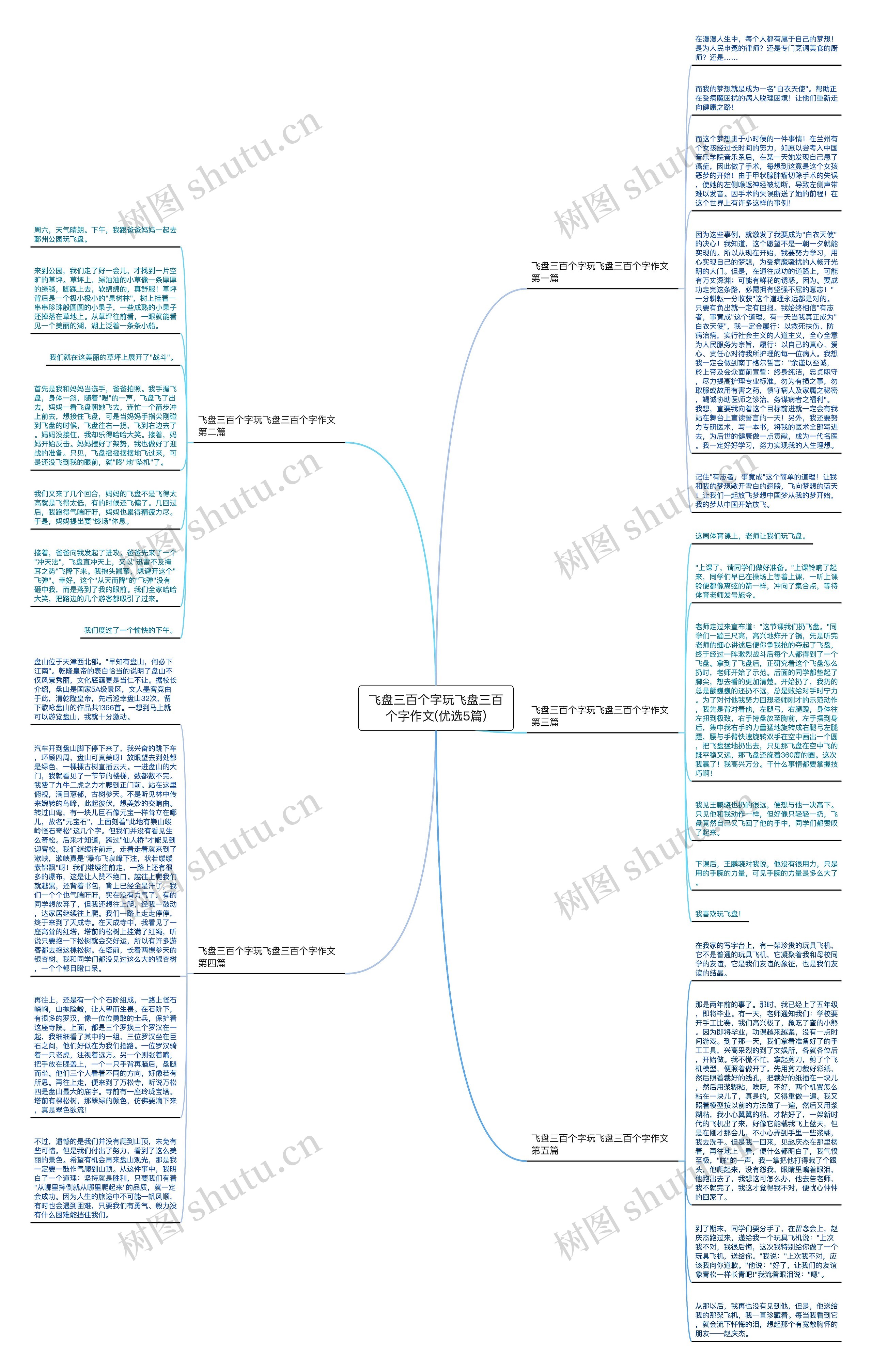 飞盘三百个字玩飞盘三百个字作文(优选5篇)思维导图