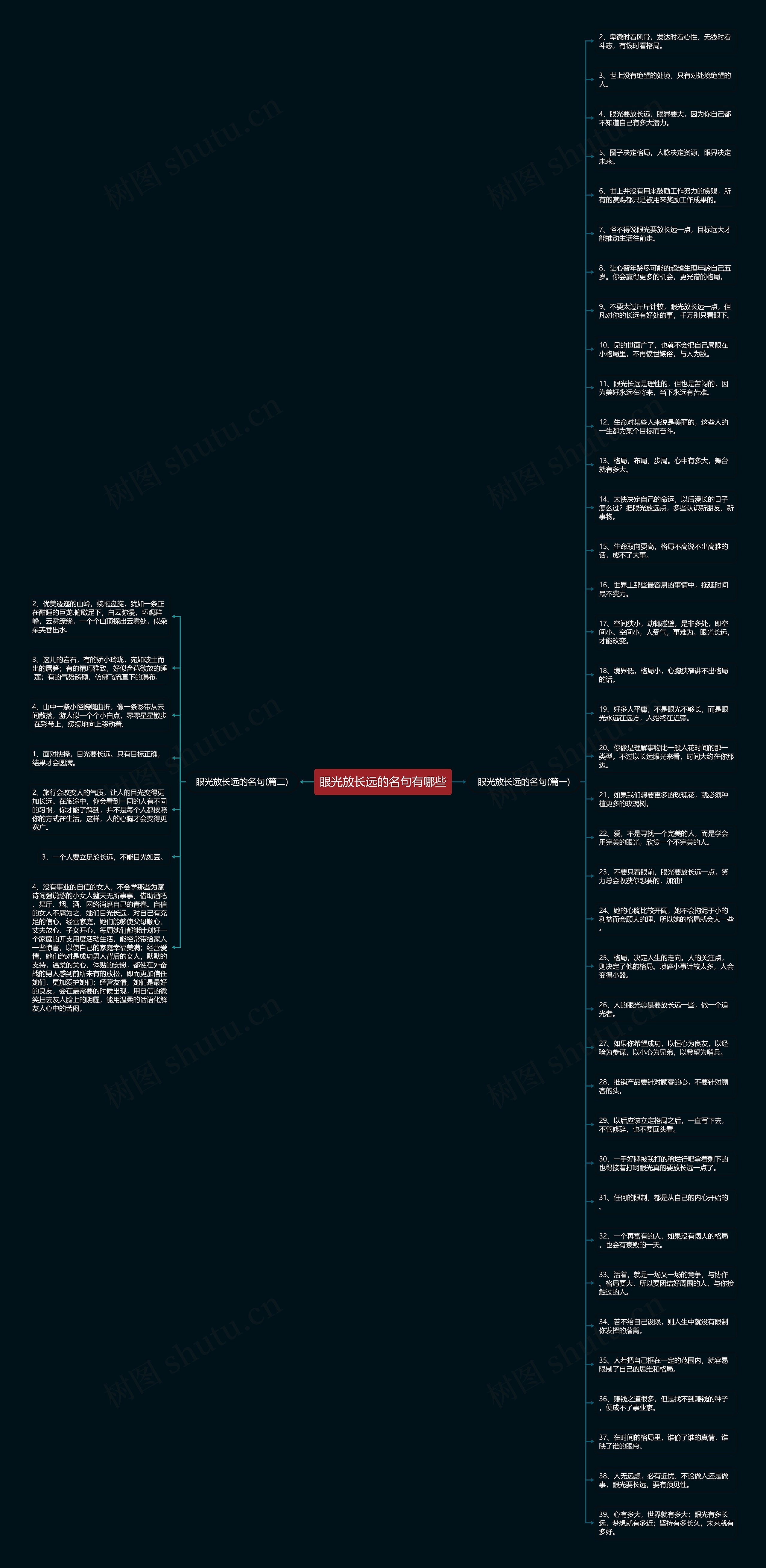 眼光放长远的名句有哪些思维导图