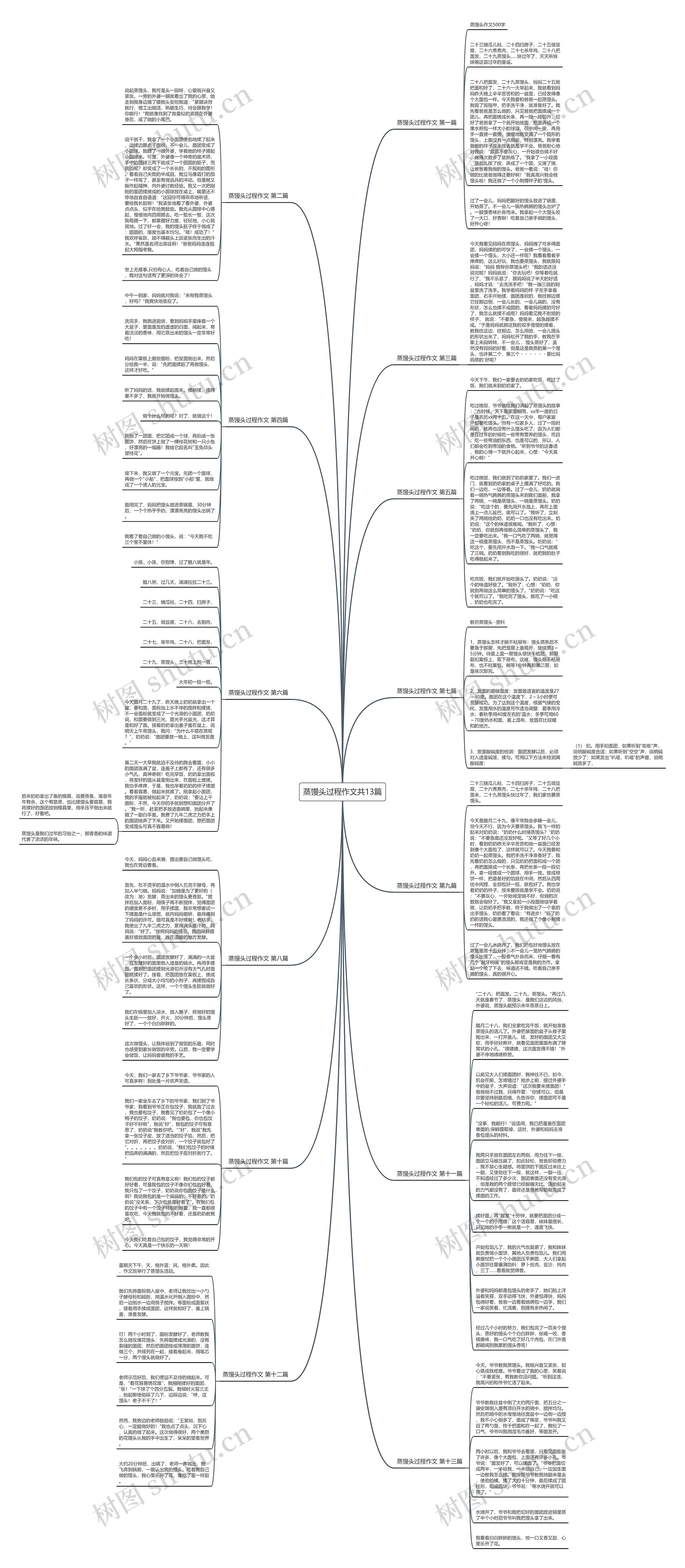 蒸馒头过程作文共13篇思维导图