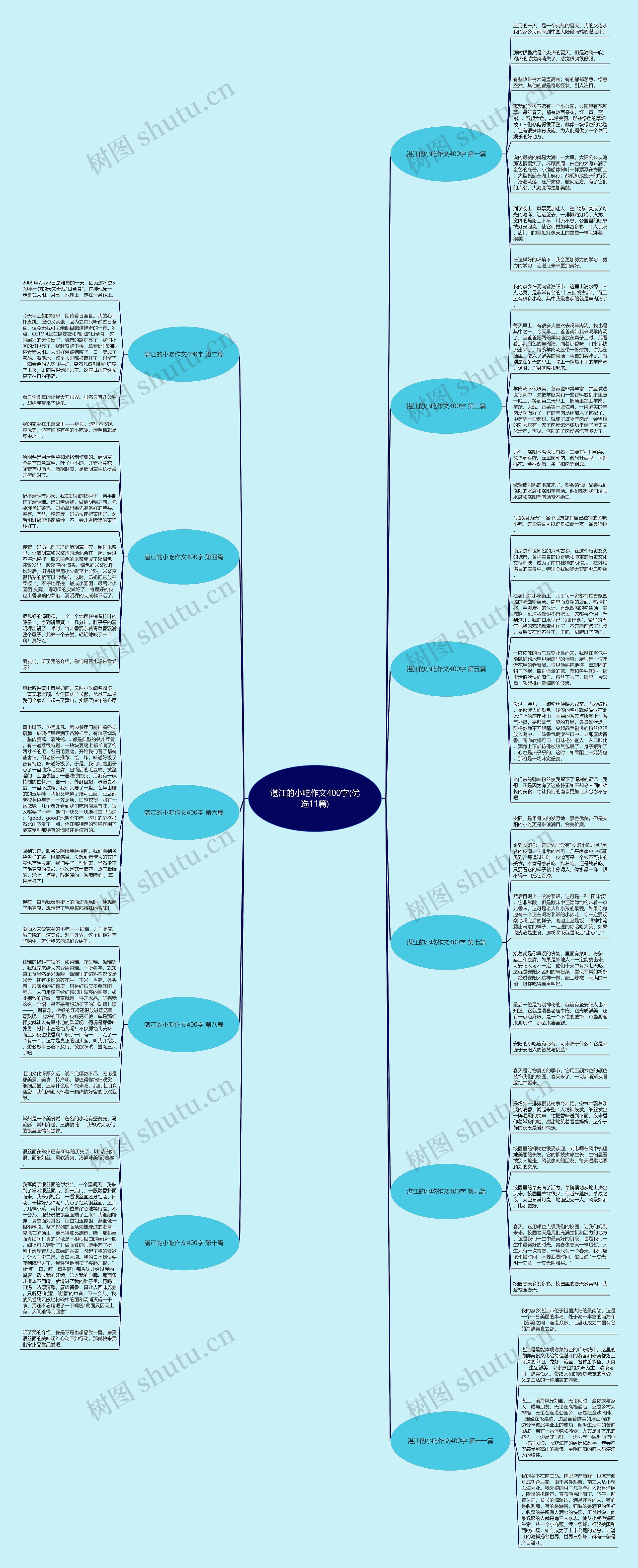 湛江的小吃作文400字(优选11篇)思维导图