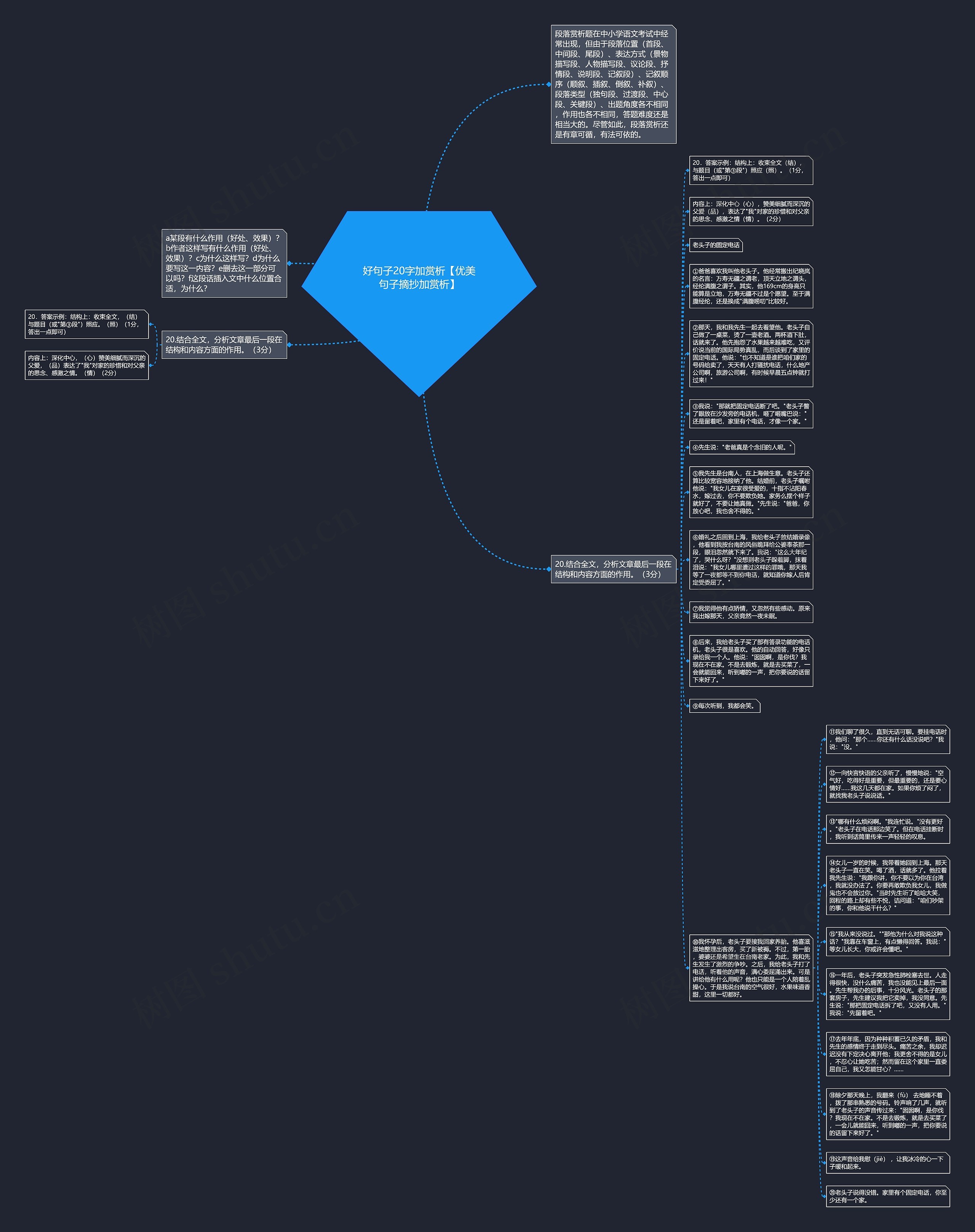 好句子20字加赏析【优美句子摘抄加赏析】思维导图