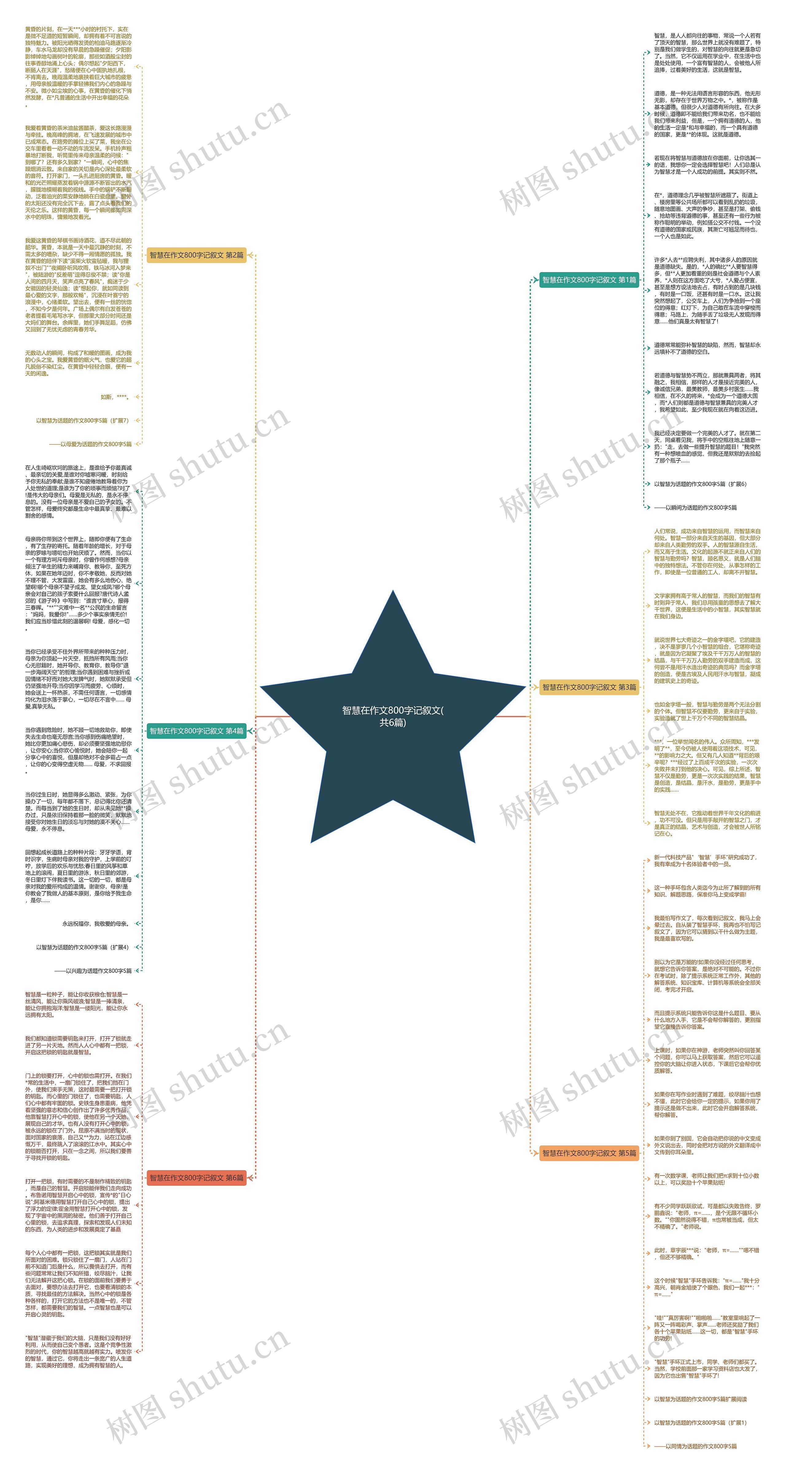 智慧在作文800字记叙文(共6篇)思维导图