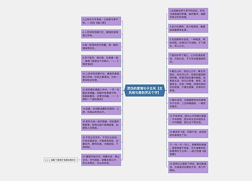 悲伤的爱情句子古风【古风短句美到哭五个字】