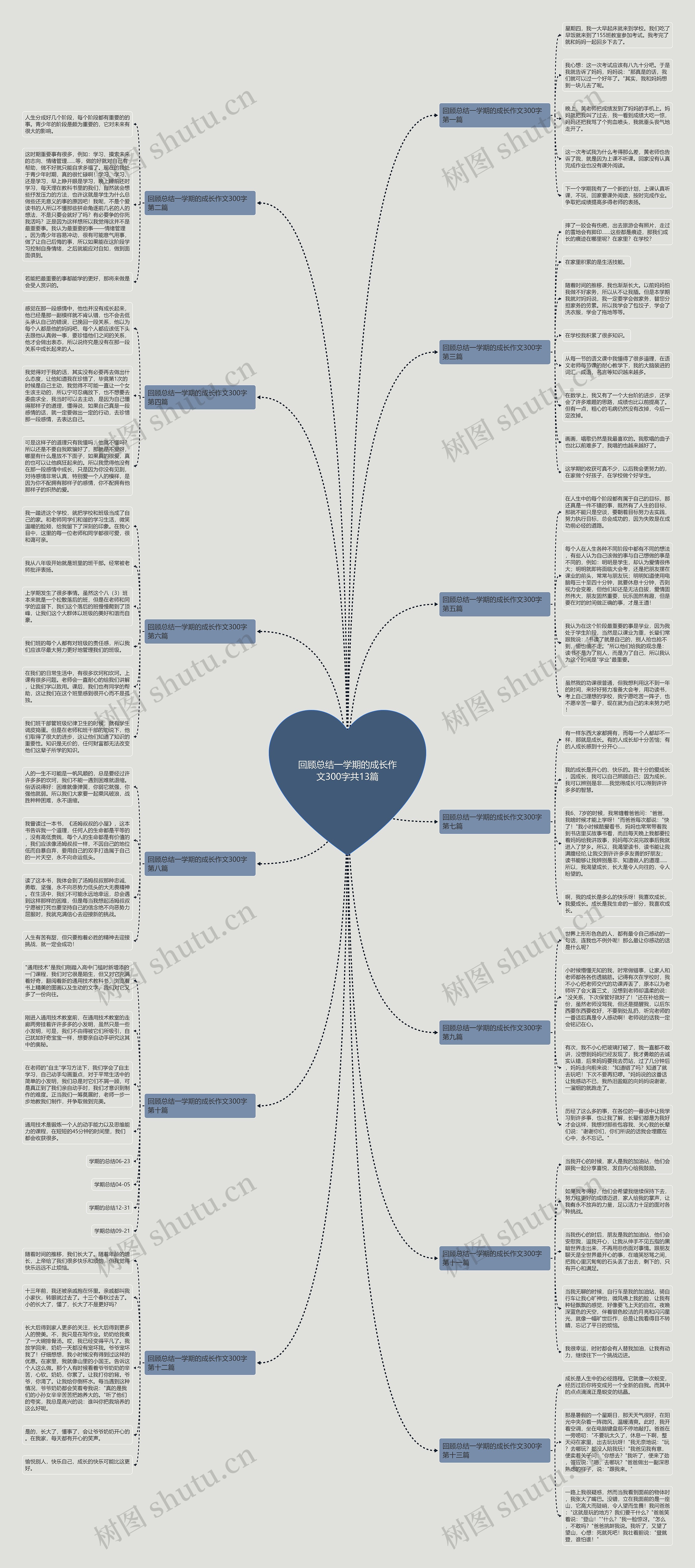 回顾总结一学期的成长作文300字共13篇思维导图