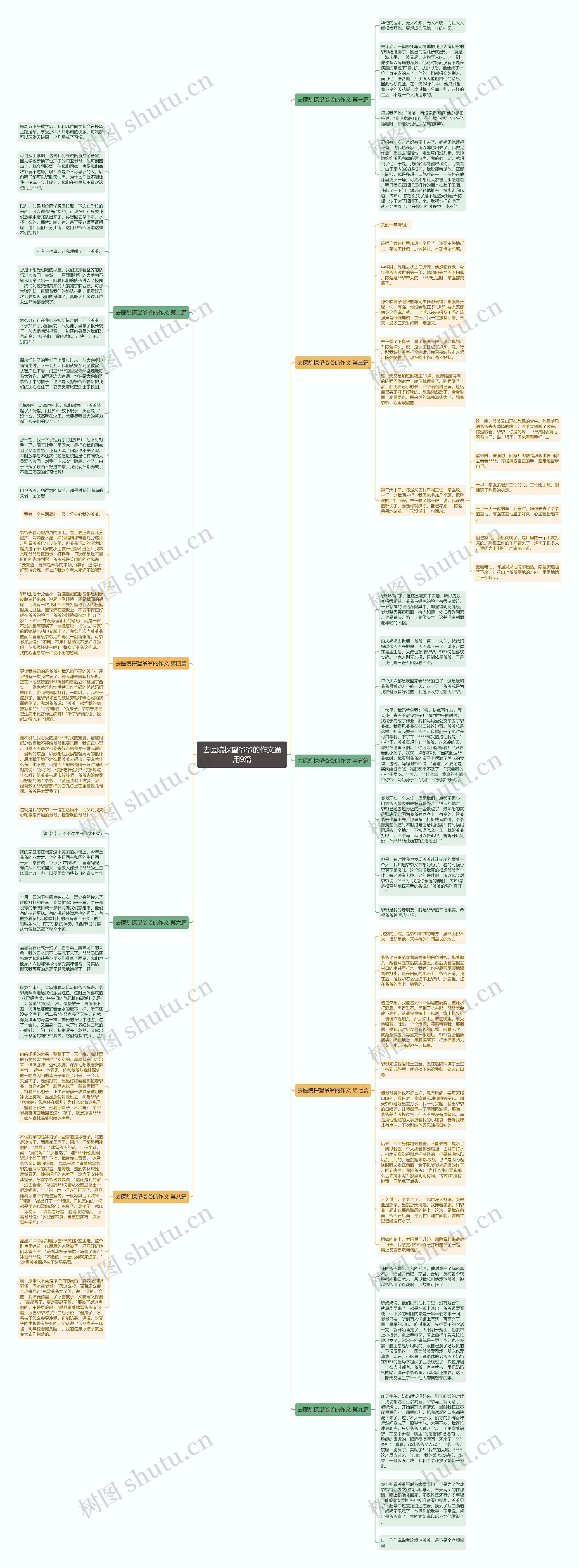 去医院探望爷爷的作文通用9篇思维导图
